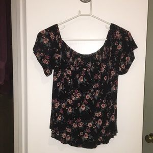 Off the shoulder flower top